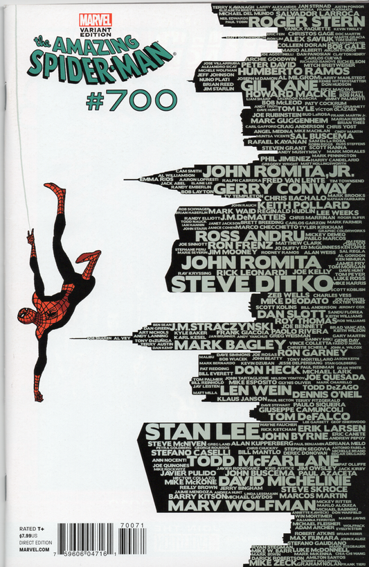 Amazing Spider-Man issue 700 Skyline Variant, front cover