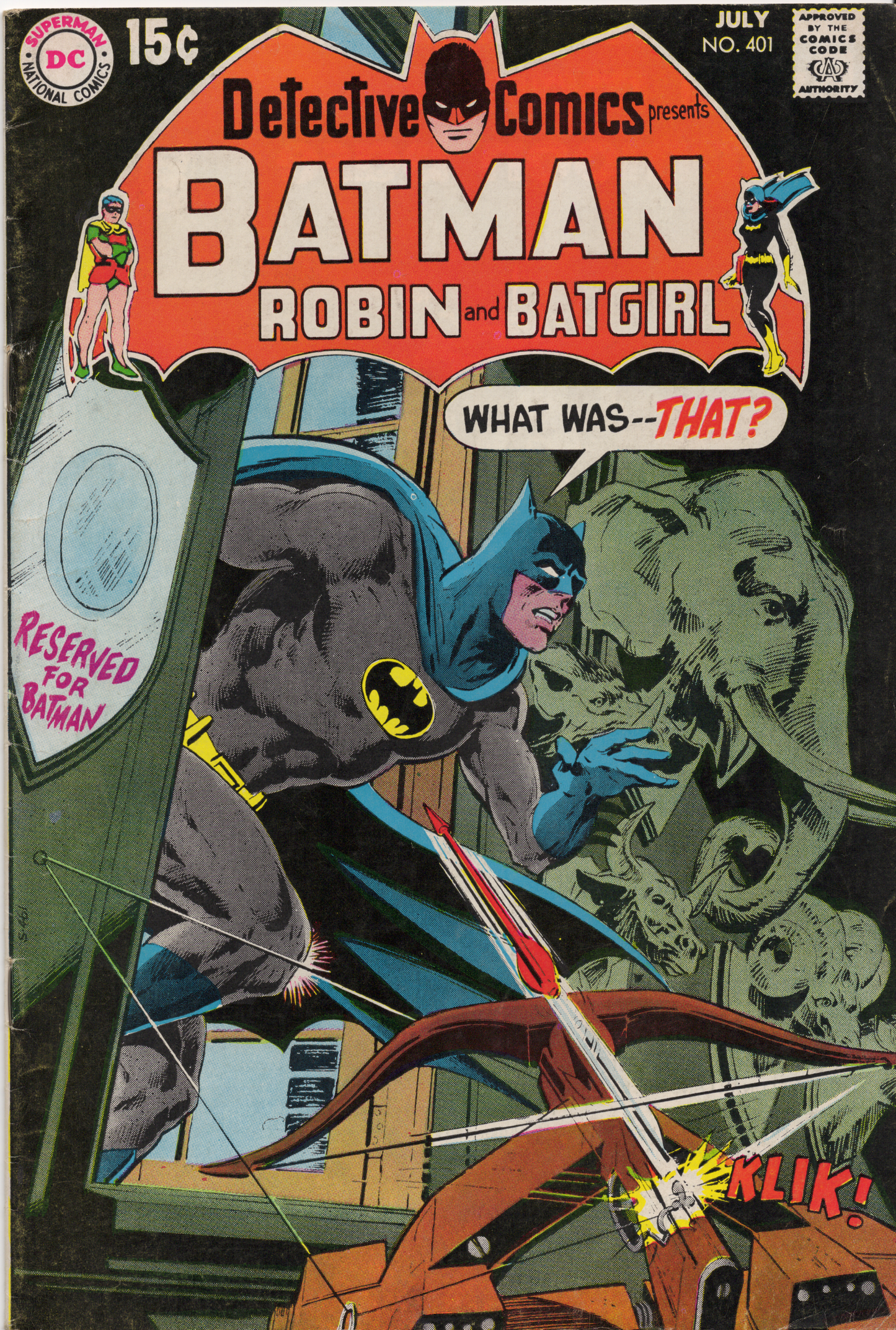 Detective Comics issue 401, front cover