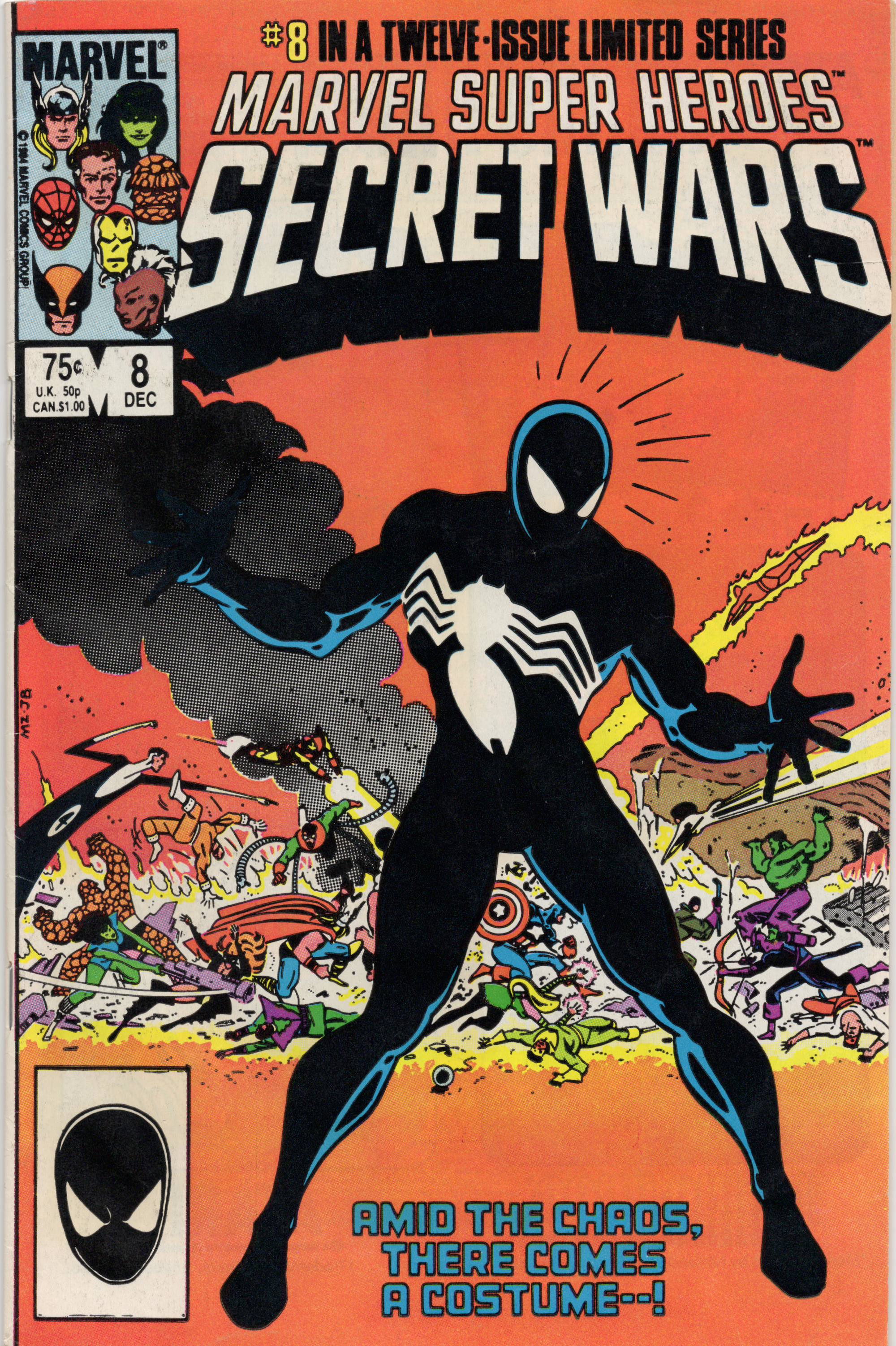Secret Wars 8 comic book, front view