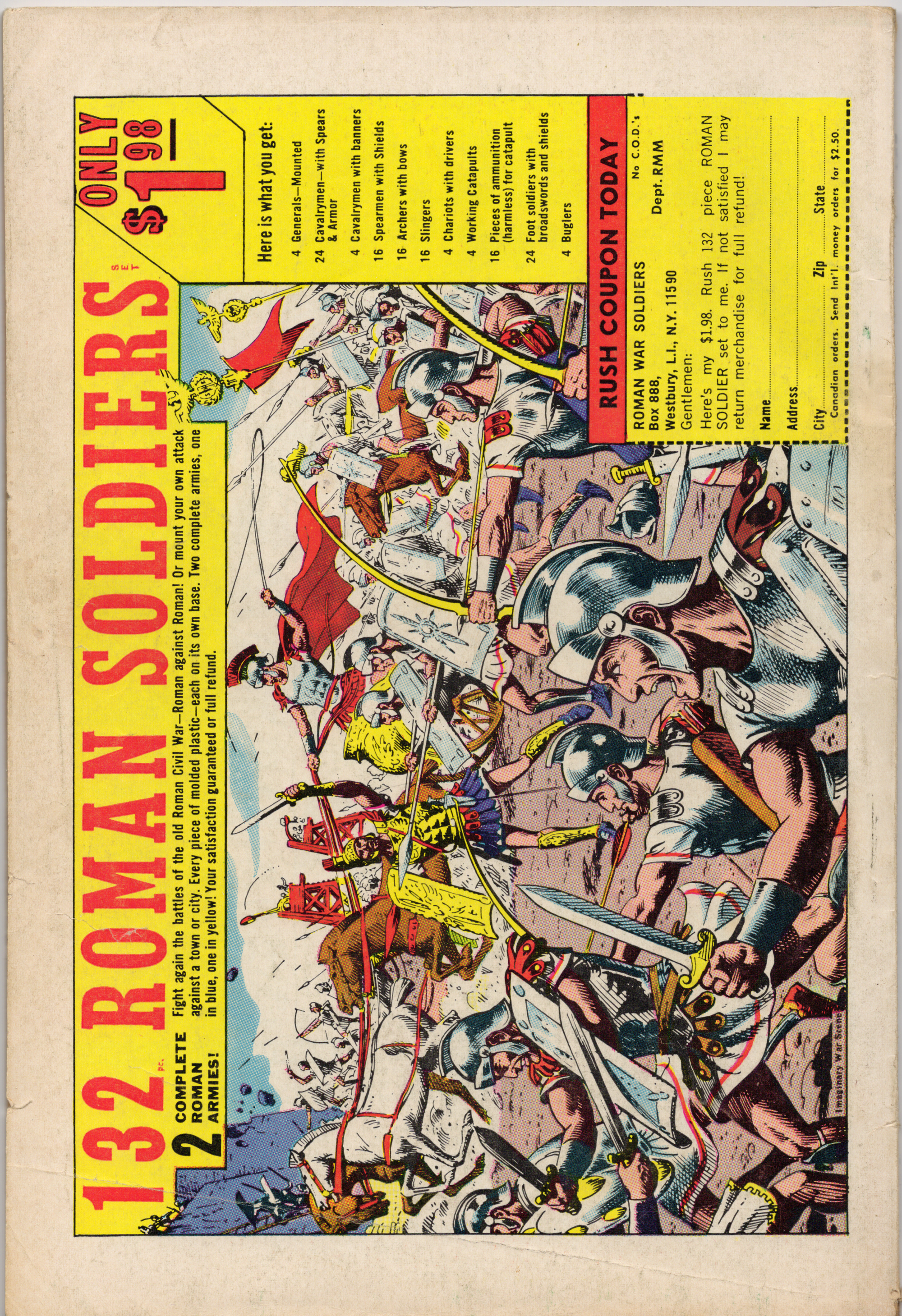 Silver Surfer 1 comic book, back view