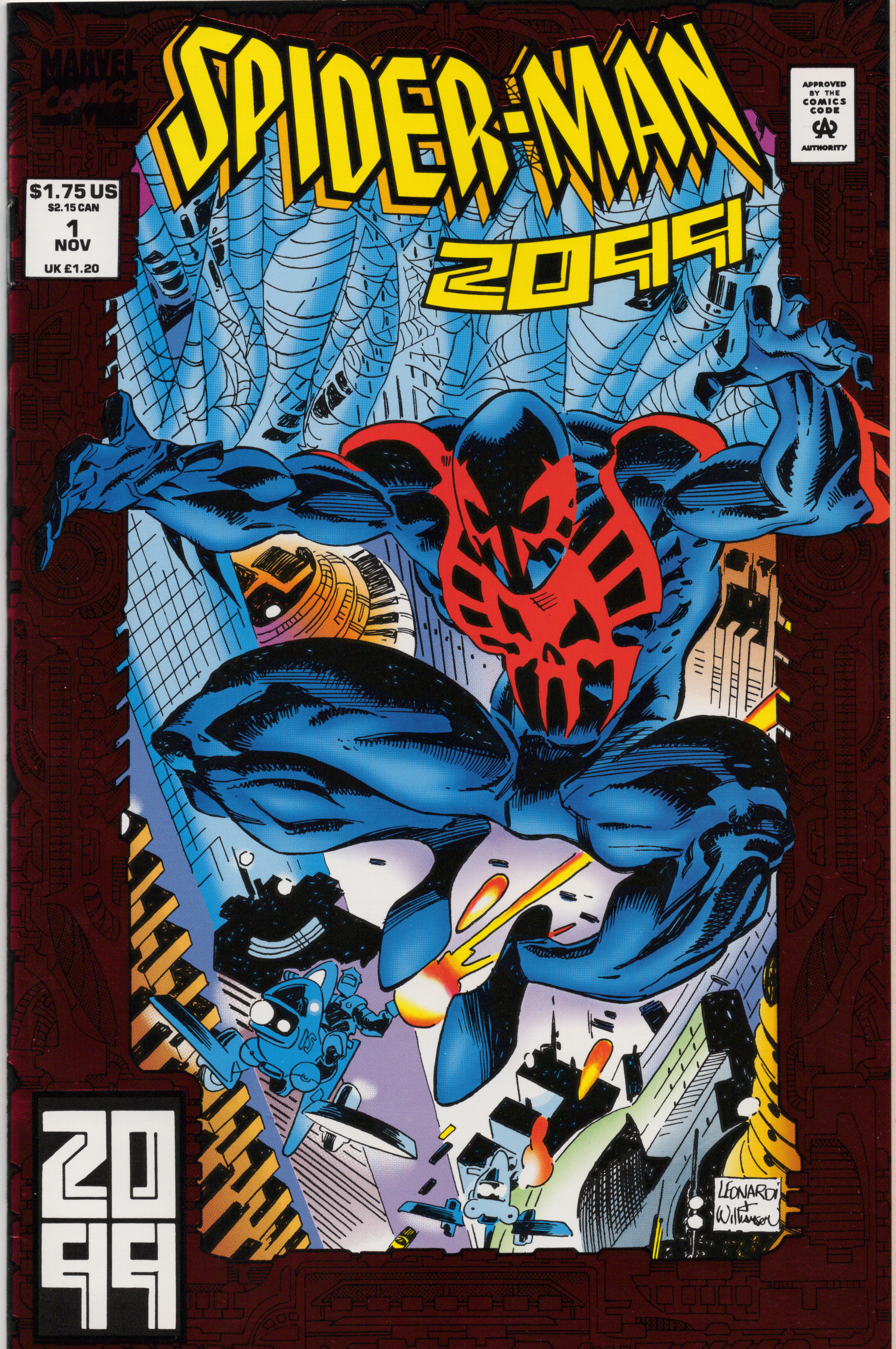 Spider-Man 2099 1 comic book, front view