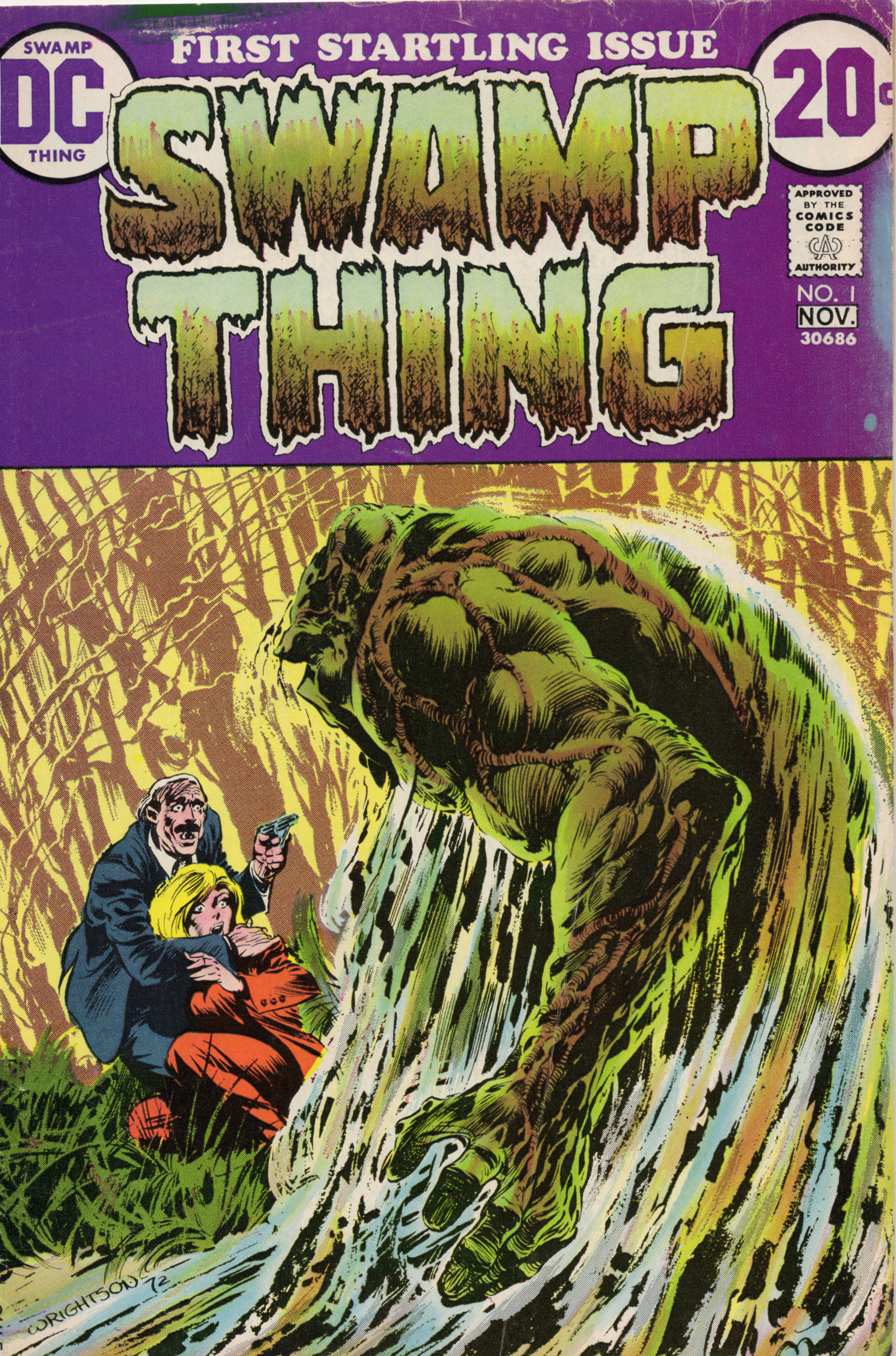 Swamp Thing issue 1 comic book, front view